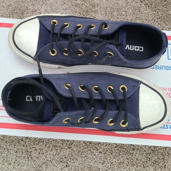 Converse Crafted Suede Low Tops/Navy/Unisex - Picture 1 of 10